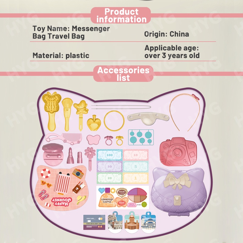 Bộ đồ chơi trang điểm HYG Toys vui nhộn cho bé gái