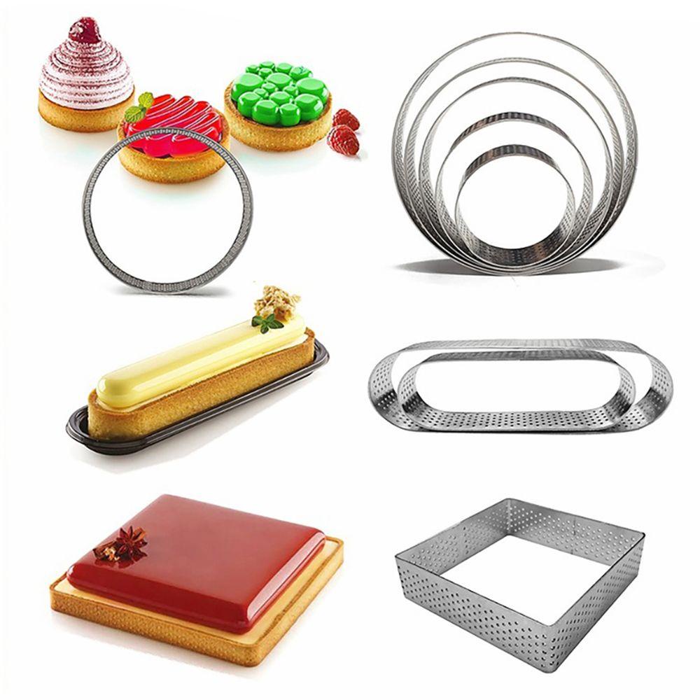 Khuôn Làm Bánh Tartlet Hình Tròn Thiết Kế Đục Lỗ Tiện Dụng DIY