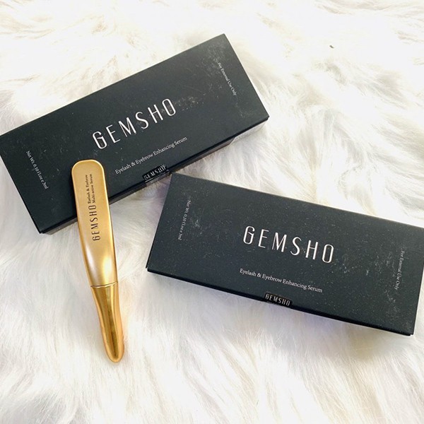 Chuốt dưỡng dài mi Gemsho giúp mi dài quyến rũ,Serum dưỡng mi Gemsho Eyelash &amp; Eyebrow 3ml của Mỹ