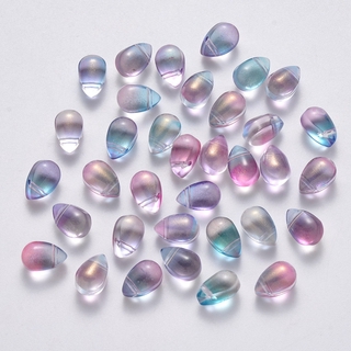 Set 10~20 Bùa Thủy Tinh Phun Sơn Kim Tuyến Hình Giọt Nước 9x6x6mm: 1mm