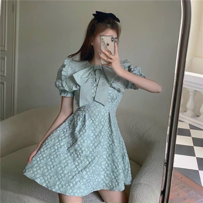 ĐẦM XỐP xanh và trắng