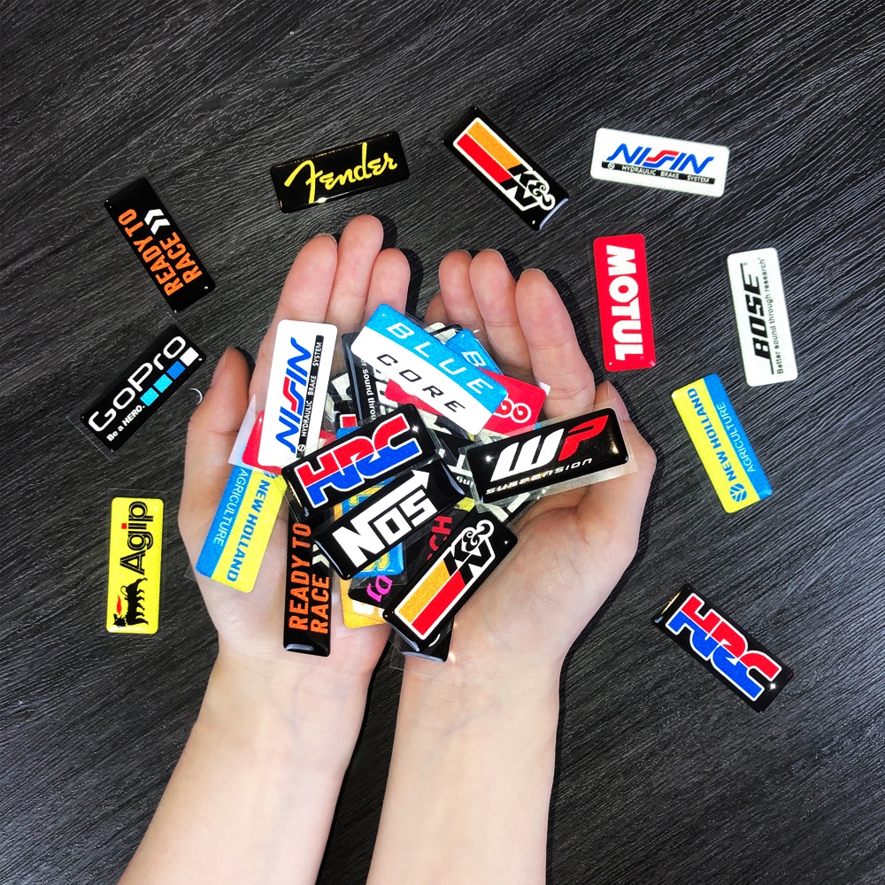 Bộ 2 Miếng Dán Phản Quang 3D Trang Trí Cho Xe Mô Tô YAMAHA Kawasaki KTM Honda