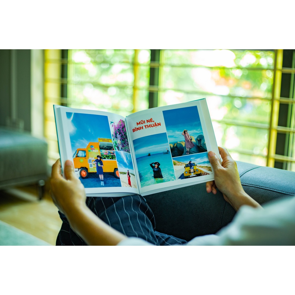 In sách ảnh theo yêu cầu bìa cứng 50 trang 25 x 25cm - In 4K siêu nét trên app NIZI