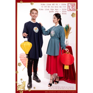 Combo Áo Vân Hạc và quần váy cho nữ