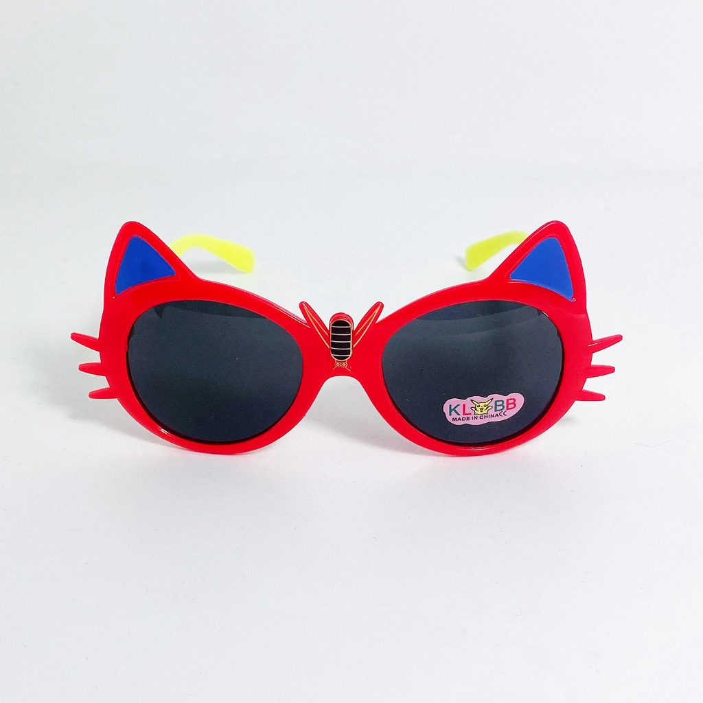 Kính mát trẻ em JJ3008 form ôm mặt kiểu kính hình mèo siêu đáng yêu dành cho bé gái và bé trai từ 1 đến 5 tuổi