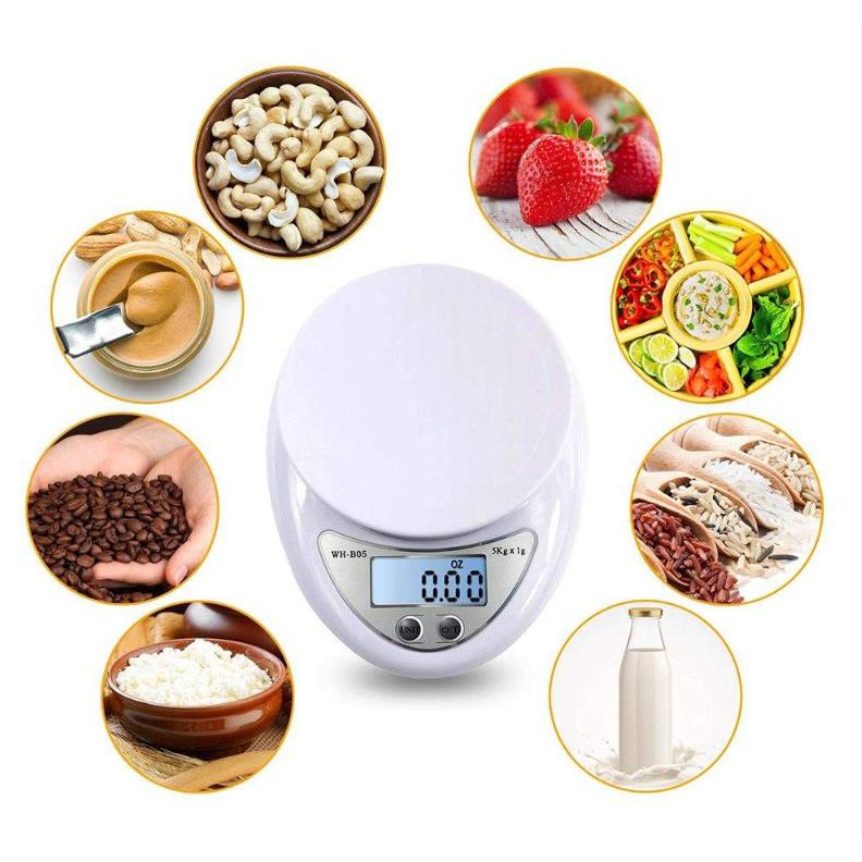 [CÂN CHUẨN] CÂN ĐIỆN TỬ MINI NHÀ BẾP 5KG KỸ THUẬT SỐ CÓ MÀN HÌNH LCD HIỂN THỊ THÔNG MINH CHẤT LƯỢNG TỐT