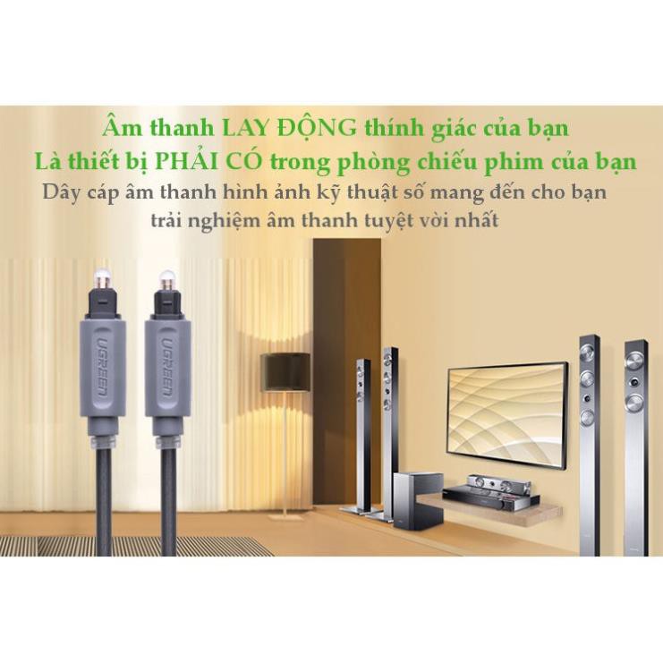 Cáp Audio quang dài 2m Ugreen 10770 vỏ nhựa cao cấp ✔HÀNG CHÍNH HÃNG ✔