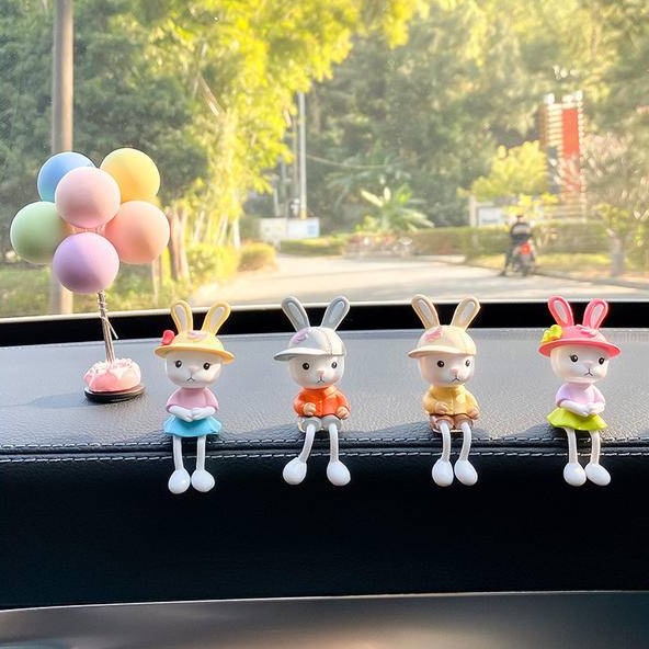 Phụ Kiện Trang Trí Nội Thất Xe Hơi Hình Thỏ Dễ Thương Sáng Tạo