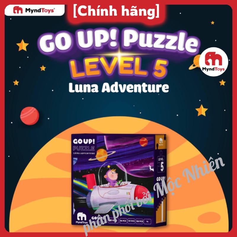 Đồ chơi giáo dục, bộ Xếp Hình MyndToys GO UP! Puzzle Level 5 - Luna Adventure Series P - Cuộc Du Hành Vũ Trụ