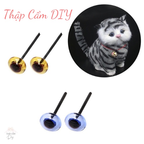 Mắt Thú Nhựa Tròng Đen Trang Trí - Phụ Kiện Handmade