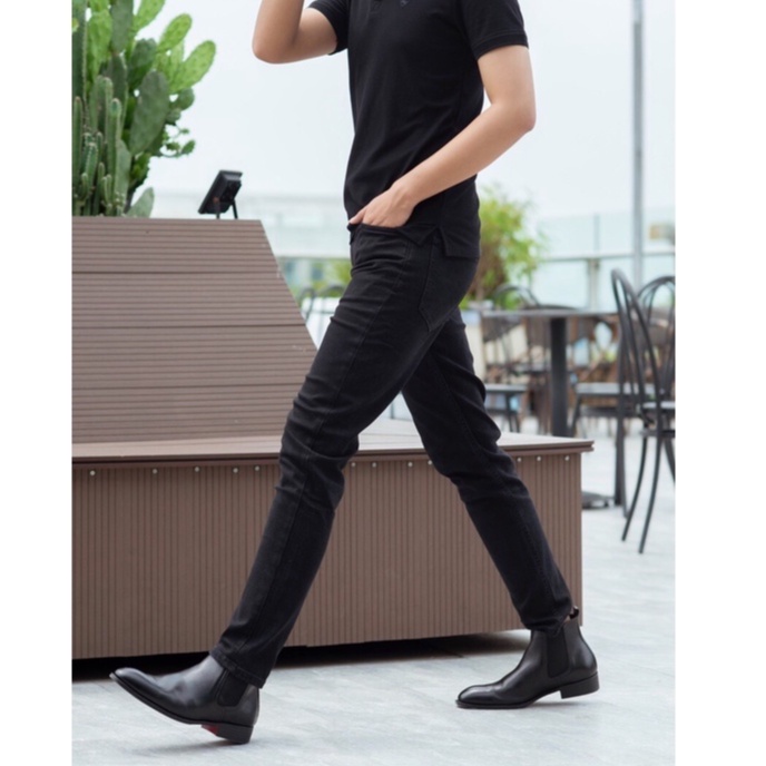 Quần jean nam chất bò cao cấp co dãn 4 chiều cực đẹp JEAN trơn from dáng skinny đẹp CAROLLSTORE Q10
