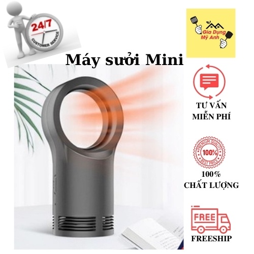 Máy sưởi Mini để bàn không cánh quạt hình trụ an toàn trong mọi không gian