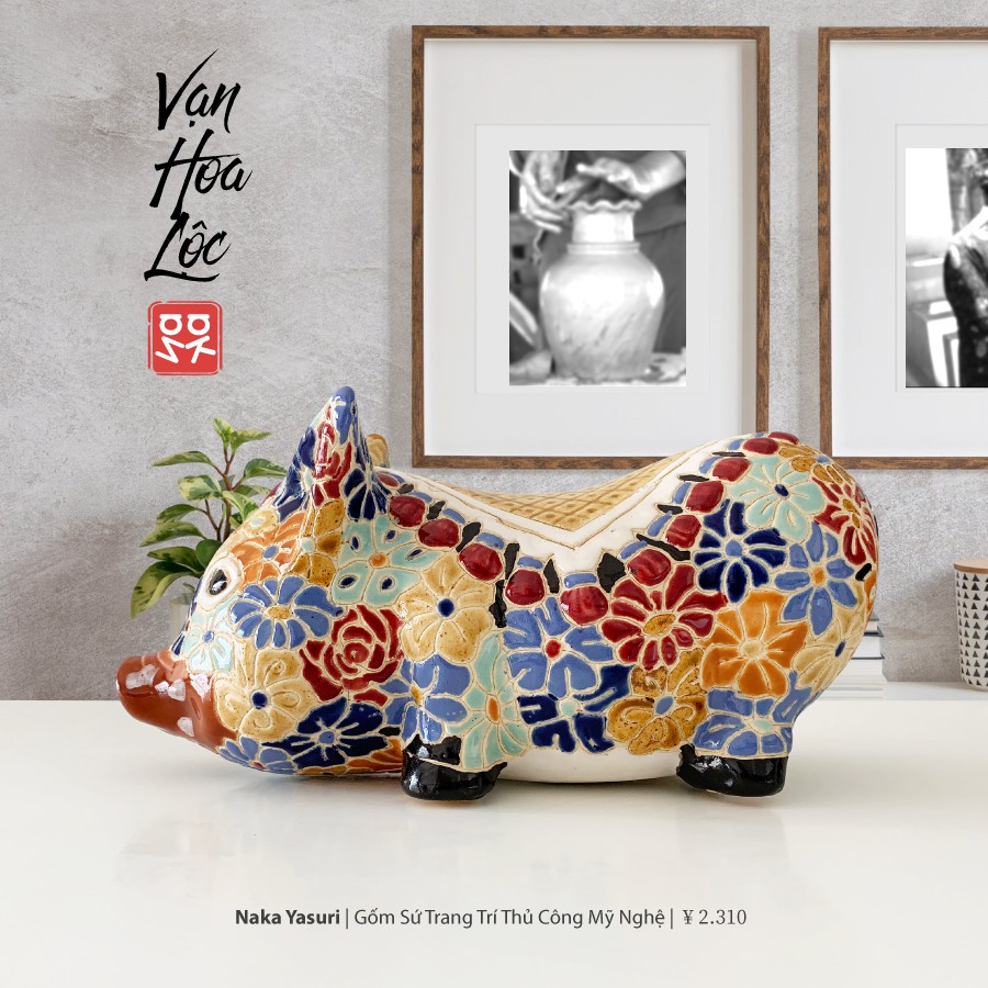 Heo/Lợn Gốm Tiết Kiệm Vạn Hoa Lộc Khảm Thủ Công Mỹ Nghệ Trang Trí | BigBuy360 - bigbuy360.vn