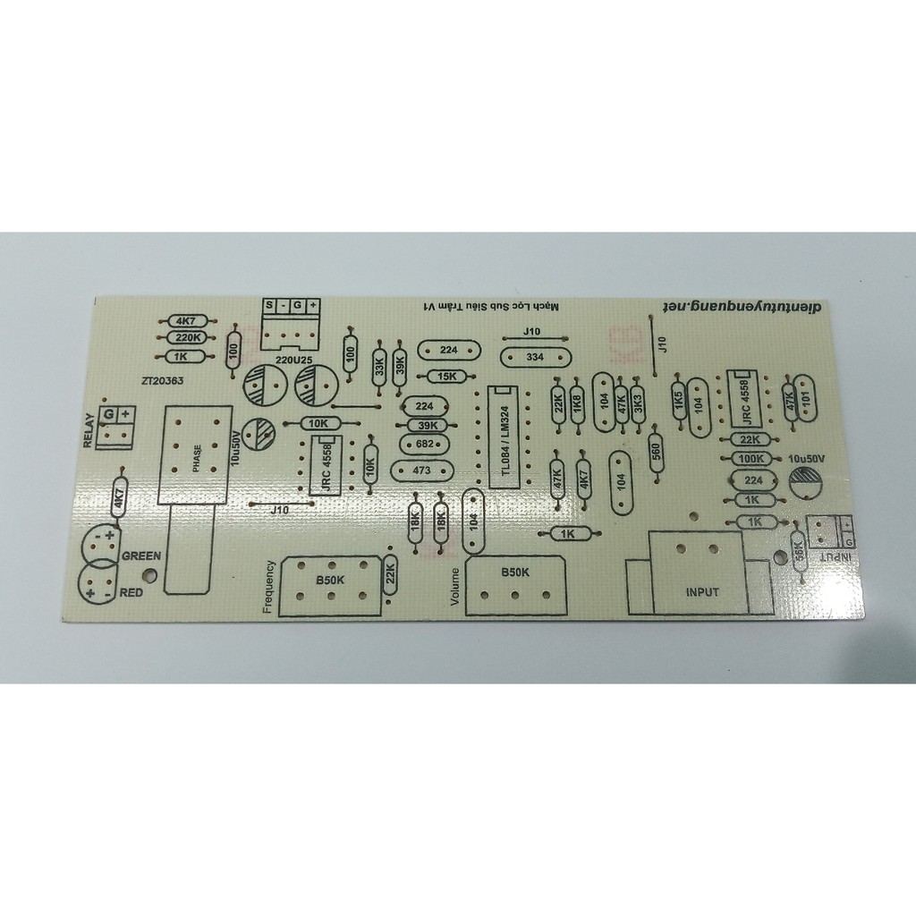 PCB Mạch Lọc Sub TL084 Phiên Bản V1 - 1 Cái