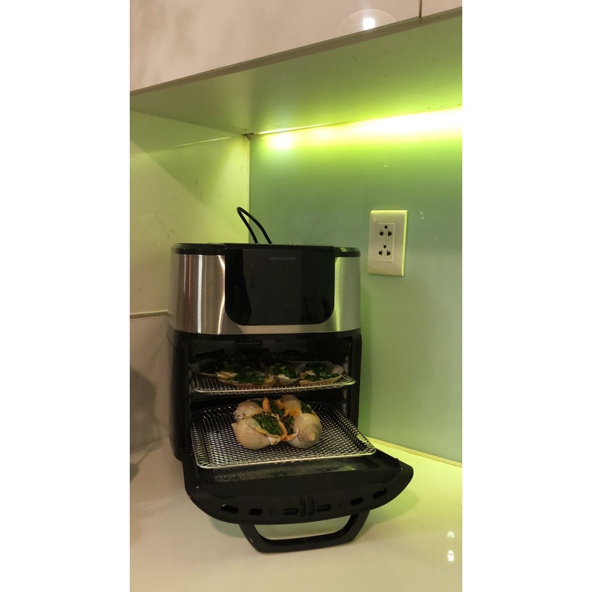 Lò Nướng Không Khí Lock&Lock EJF691  - Cảm ứng màn hình LED - Có đèn trong lò