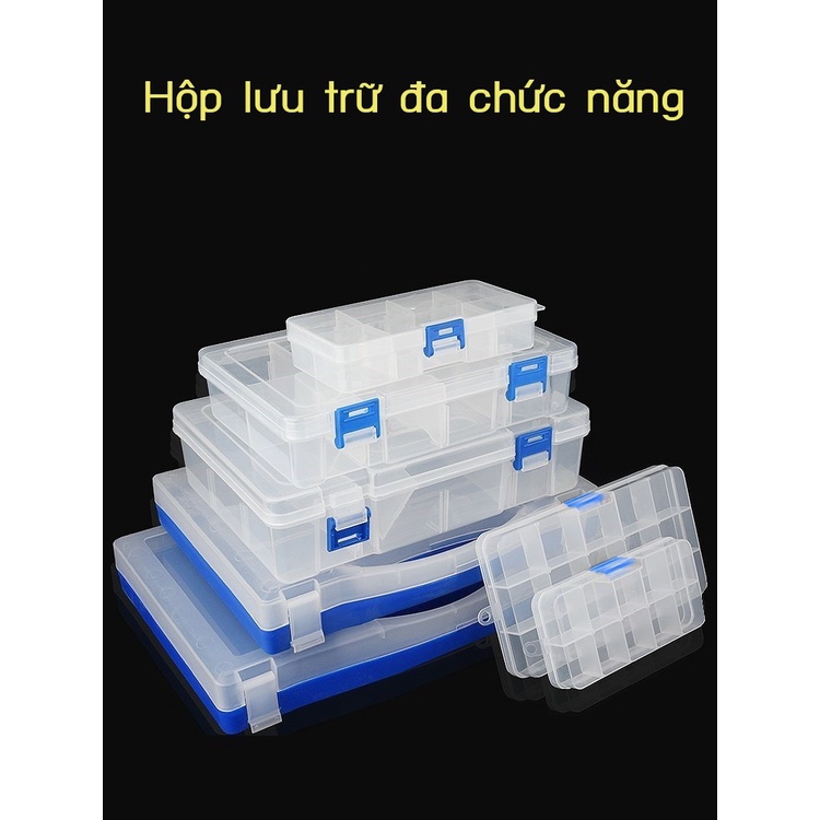 Hộp Nhựa Trong Suốt Nhiều Ngăn Đựng Ốc Vít Điện Tử Tiện Dụng