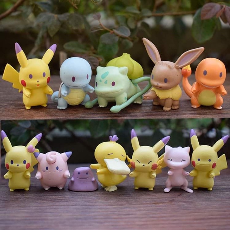 Mô hình pokemon pikachu trang trí tiểu cảnh trang trí bánh dễ thương