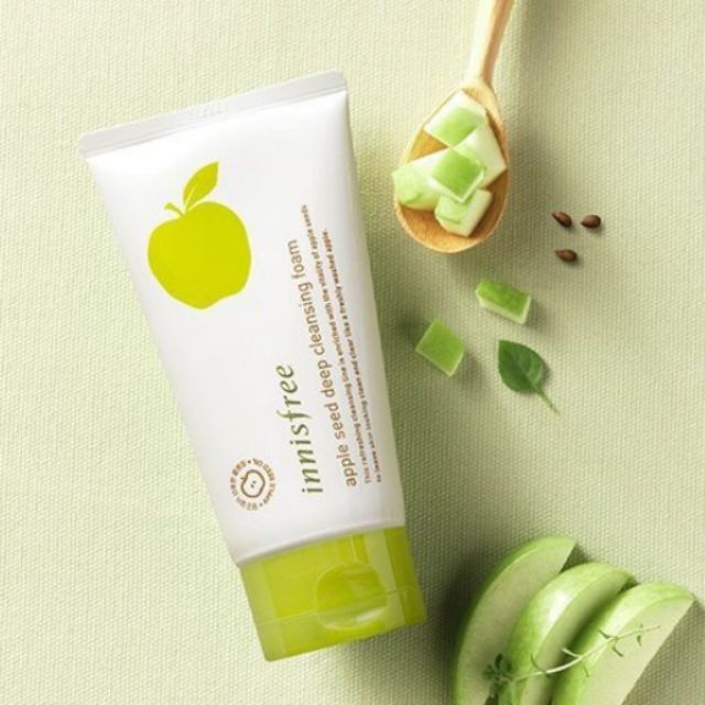 Sữa rửa mặt innisfree táo apple seed deep cleasing foam