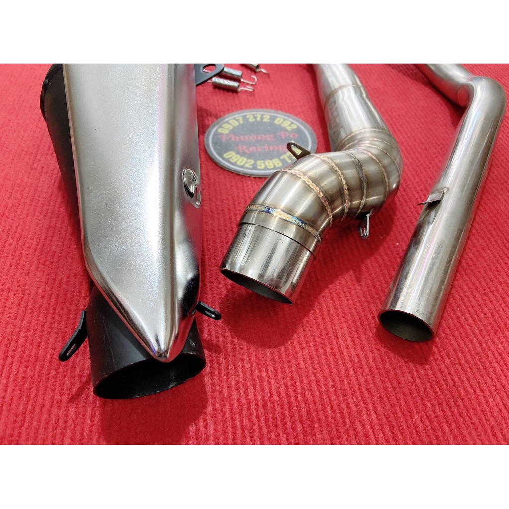 Pô tăng móc ấm kèm cổ tăng 2 khúc cho Raider xăng cơ -FI / Satria