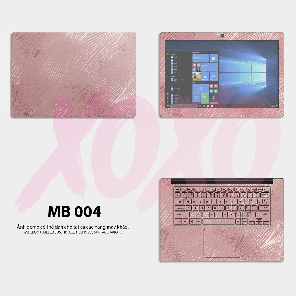 Miếng Dán Skin Laptop Mẫu Rose Gold  - Decal Dán có cho Dell, Hp, Asus, Lenovo, Acer, MSI, Surface,Vaio, Macbook