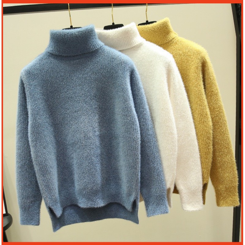 [ Freeship Extra] Áo Len Cổ Lọ Chất Liệu Len Gạo Mềm MỊn Cực Xinh Cho Nữ