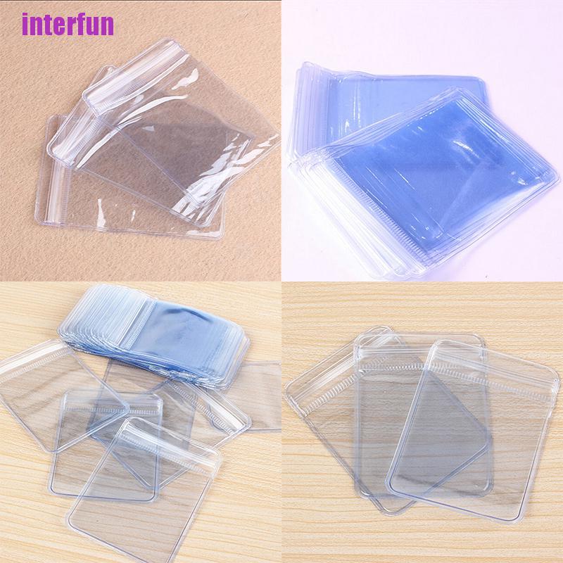 Bộ 100 Túi Nhựa pvc Trong Suốt Đựng Tiền Xu Tiện Dụng