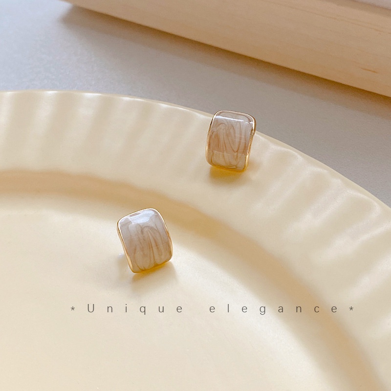 Bông Tai Mạ Bạc 925 Thiết Kế Đơn Giản Thời Trang Phong Cách Hàn Quốc Cho Nữ