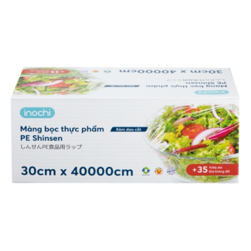 Màng bọc thực phẩm PE 30 x 35 100 200 400 mét, bọc thức ăn, bọc thực phẩm, thêm 20-35% độ dài, giá không đổi