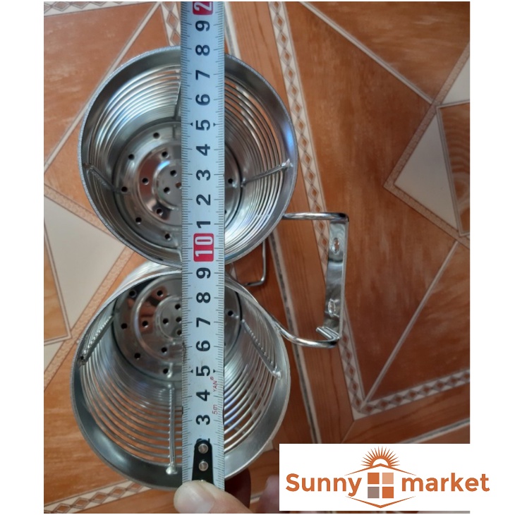 Ống đựng đũa đôi tròn inox SUS 304 cao cấp, Ống đựng đũa hai ngăn sang trọng