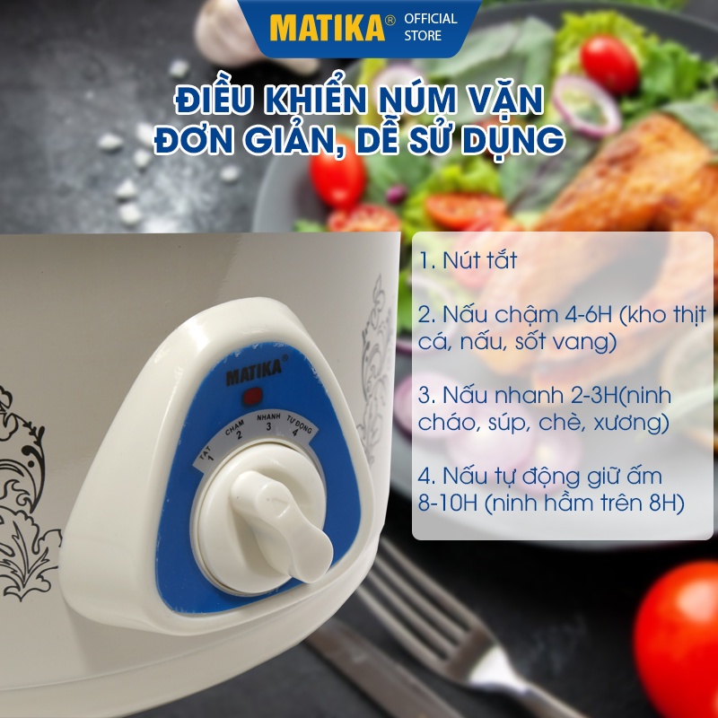 Nồi Kho Cá Đa Năng MATIKA Dung Tích 2.5L MTK-9125