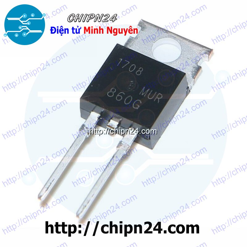 [2 CON] Diode MUR860 TO-220-28A 600V (MUR860G MUR 860) [Diode Schottky]