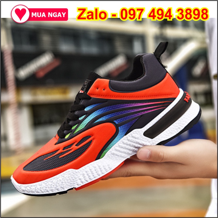 Giày sneaker nam thể thao năng động màu sắc rực rỡ tươi trẻ nhiệt huyết phong cách mạnh mẽ