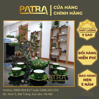 Bộ ấm chén uống trà cao cấp , bộ ấm trà bát tràng - bảo liên hoa
