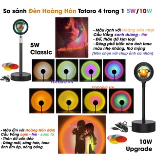 Đèn Hoàng Hôn 5 Màu Trong 1 - Đèn Sunset - Đèn Rose BlackPink