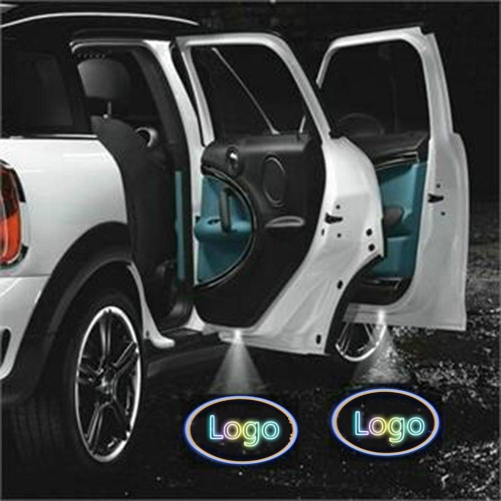 Set 2 Đèn laser Chiếu logo Gắn Cửa Xe Hơi mitsubishi