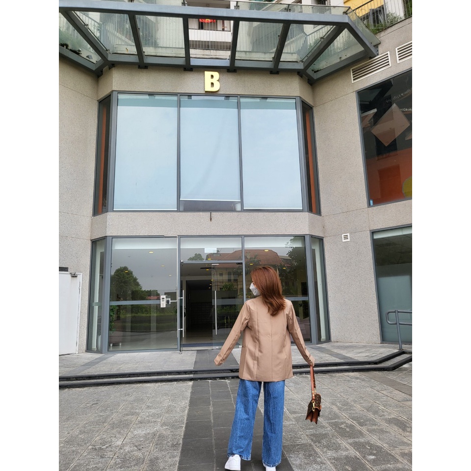 Aó khoác blazer Nữ dáng ôm kiểu hàn quốc hai lớp dày dặn có đệm vai hàng đẹp