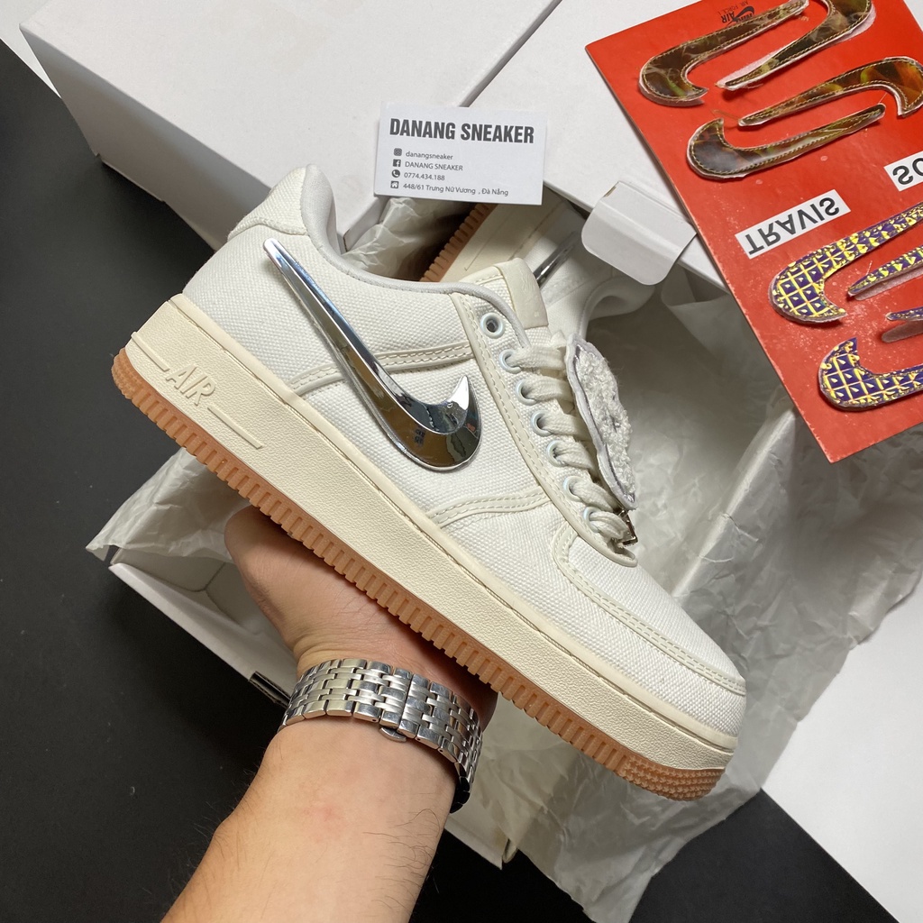 Giày Air Force 1 Low Travis Scott "Sail" (Af1 travis kem) - GIAY DANANG | Phiên bản 1:1 chuẩn.