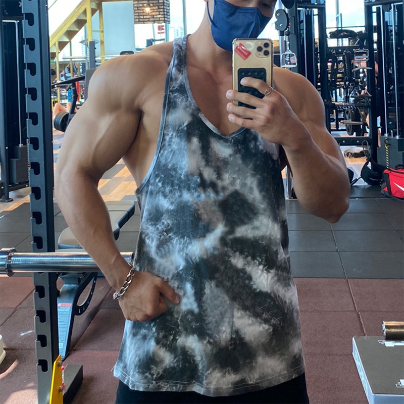 Áo Ba Lỗ Lưới Họa Tiết Rằn Ri Tập Thể Thao Thời Trang Cho Nam