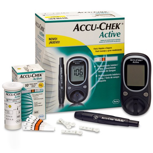 Máy đo đường huyết, que thử đường huyết Accu-Chek ® Active hành chính hãng của Đức