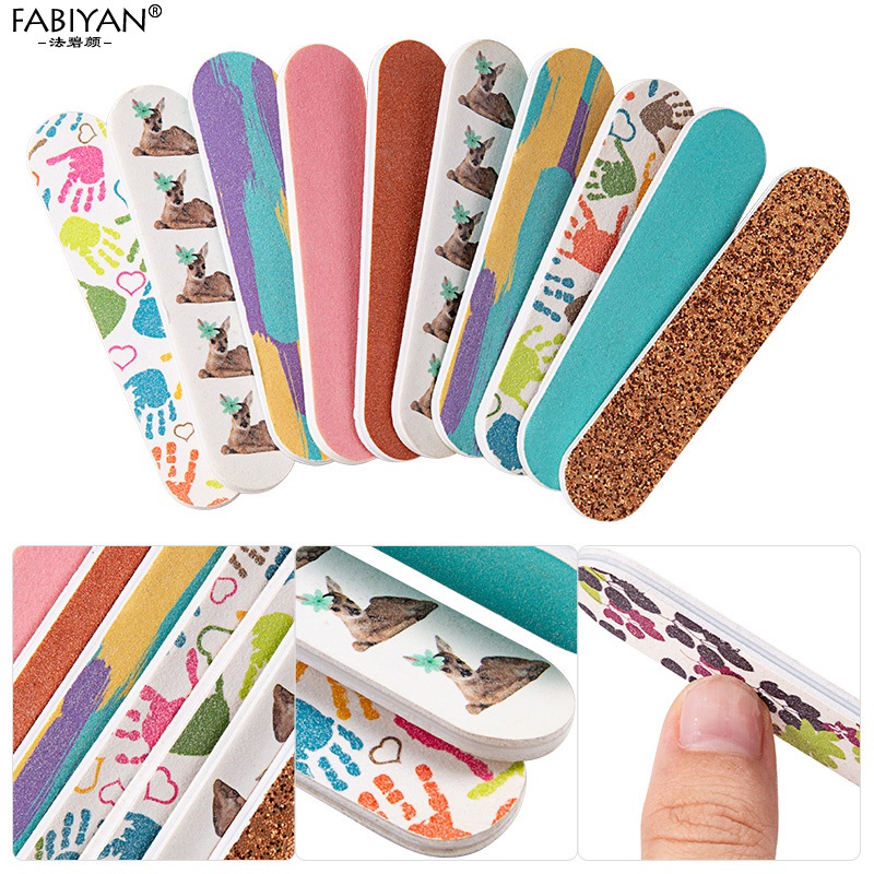Dũa móng tay Fabiyan tẩy gel UV chăm sóc móng tay chân bằng giấy nhám