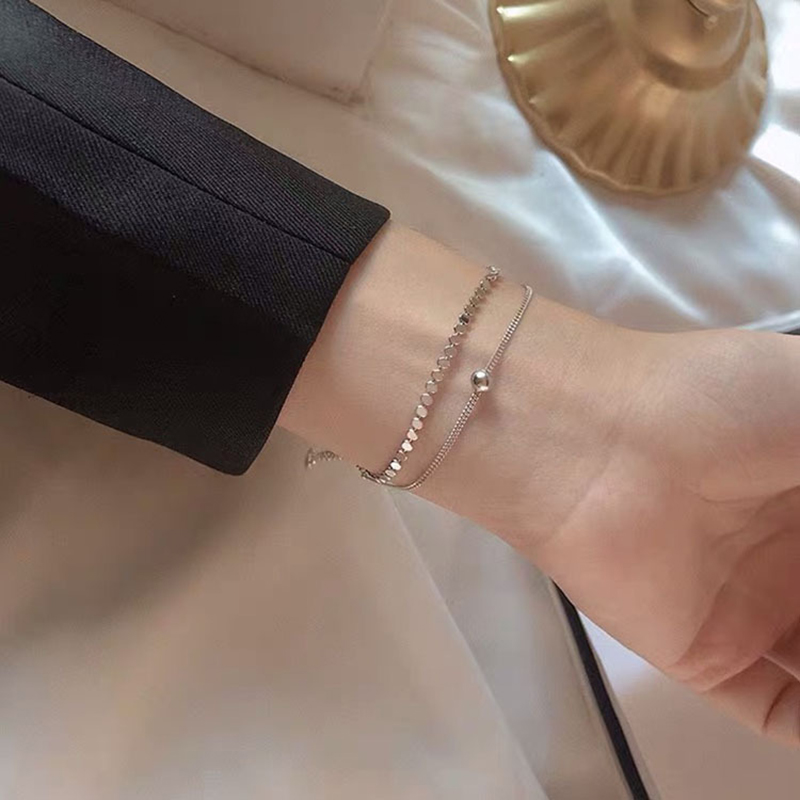 Vòng Tay Hai Lớp Đính Hạt Cho Nữ
