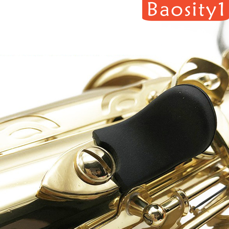 1 Đệm Cao Su Gác Ngón Cái Cho Kèn Saxophone Alto Tenor Soprano Sax Đen