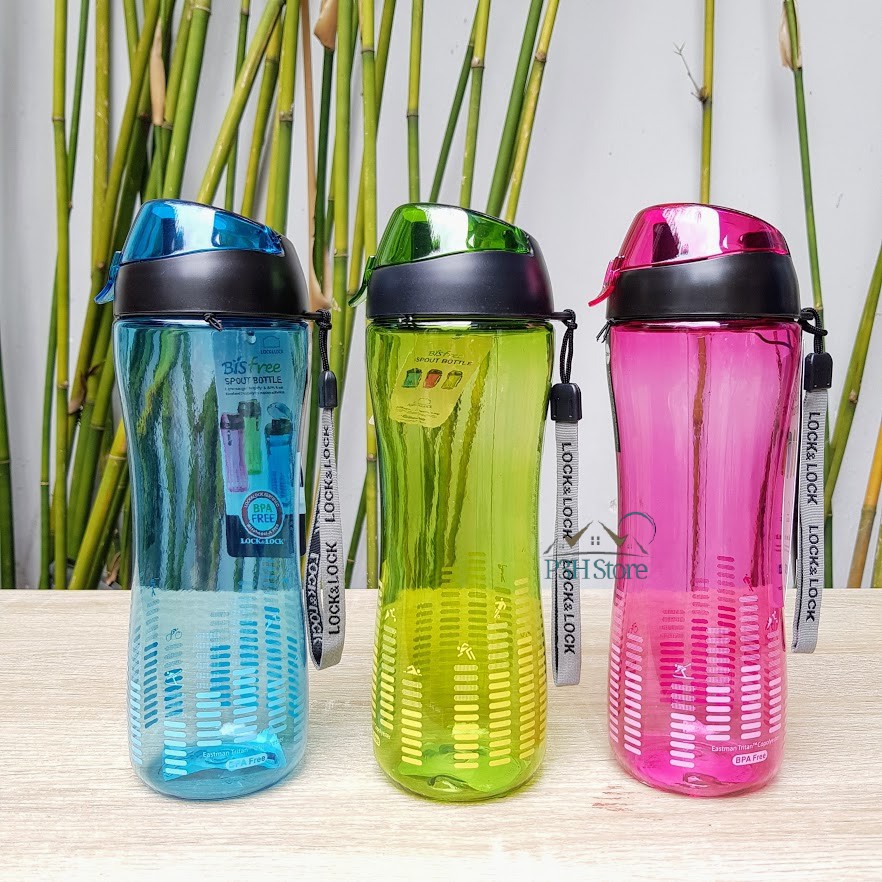 [Có Video] Bình nước nhựa Tritan Lock&amp;Lock Spout Bottle 550ml 650ml ABF638 ABF639