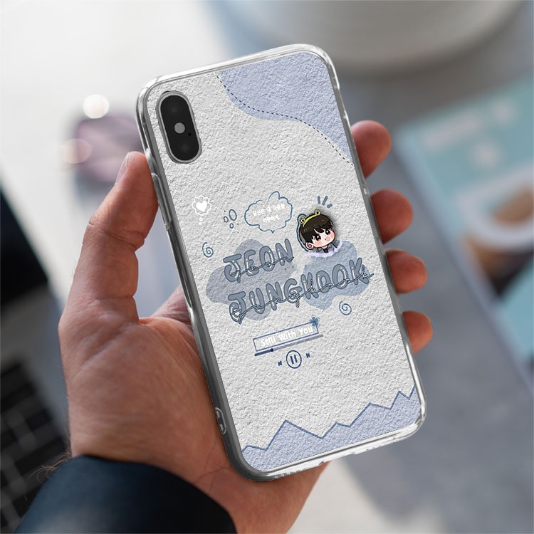 Ốp lưng ip Jeon Jungkook cho iPhone12 promaxXS XR nữ 8plus mềm 7Plus X XR Xs Max 6 6s BLUYMIN008
