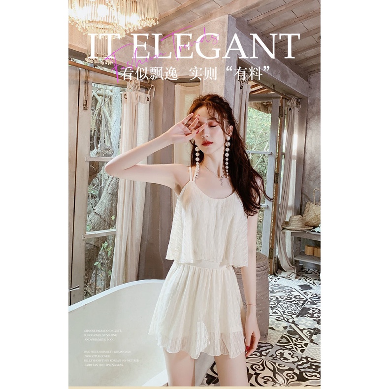 Bộ Đồ Bơi Một Mảnh Phối Ren Phong Cách Thời Trang Mới Dành Cho Nữ