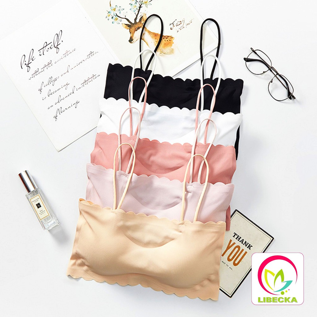 Áo Bra nữ quây hai dây cài sau gân tăm co giãn thông hơi thoáng mát nâng ngực Sexy gợi cảm xuất Hàn Quốc LIBECKA AL59