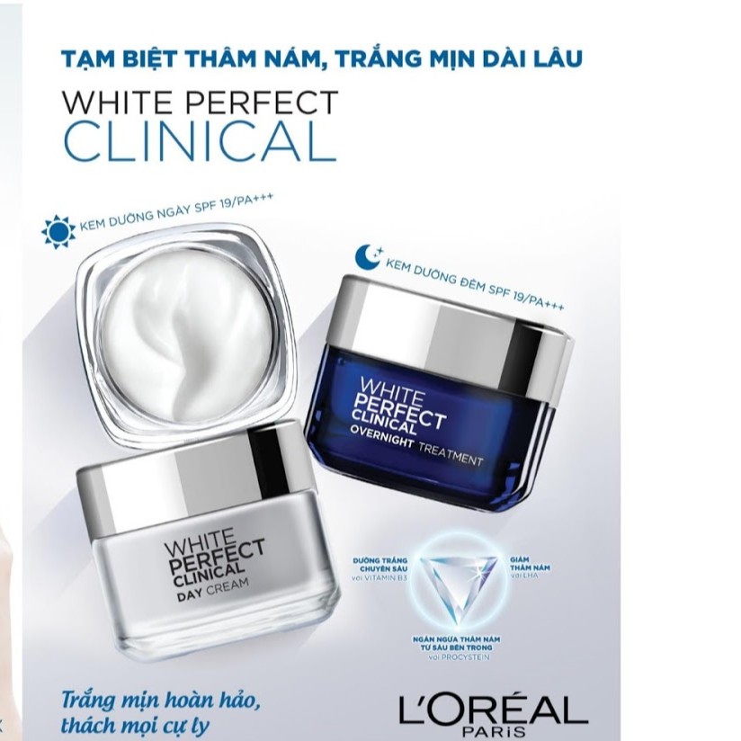 [Mã COS1904 giảm 8% đơn 300K] Kem làm sáng da và giảm thâm nám chuyên sâu ngày và đêm L'oreal 50ml 1 hủ