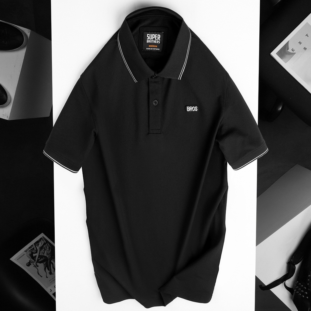Áo polo nam super bros hàng chính hãng xịn đẹp, form slim fit vừa người, chất vải cá sấu cotton cvc cao cấp, thoáng mát