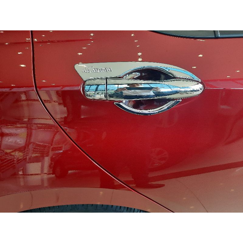 Ốp tay nắm, hõm cửa xe Nissan Almera 2021 2022 chất liệu crom cao cấp