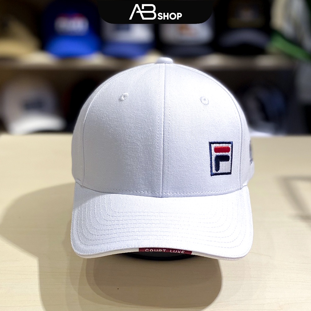 Mũ Lưỡi Trai FILA Cao Cấp 4 Màu Đen Đỏ Navy Trắng Phối Logo Basic AB-30201